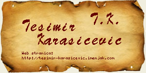 Tešimir Karašićević vizit kartica
